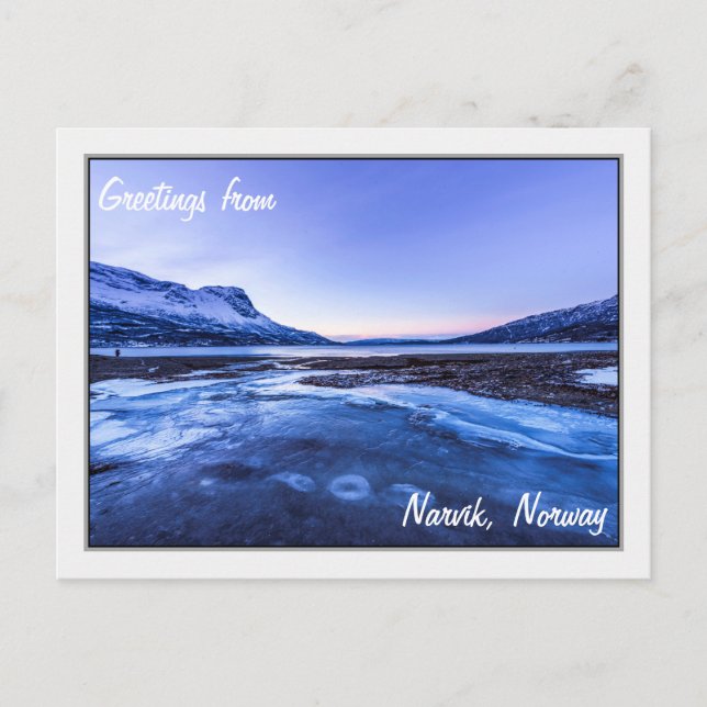Postal Corriente congelada en las costas de Narvik (Anverso)