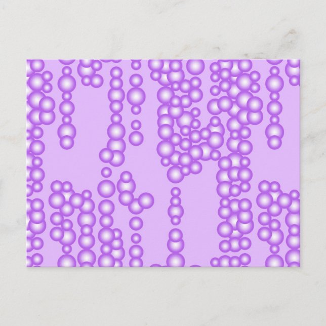 Postal Corriente de burbujas, tonos de lavanda (Anverso)