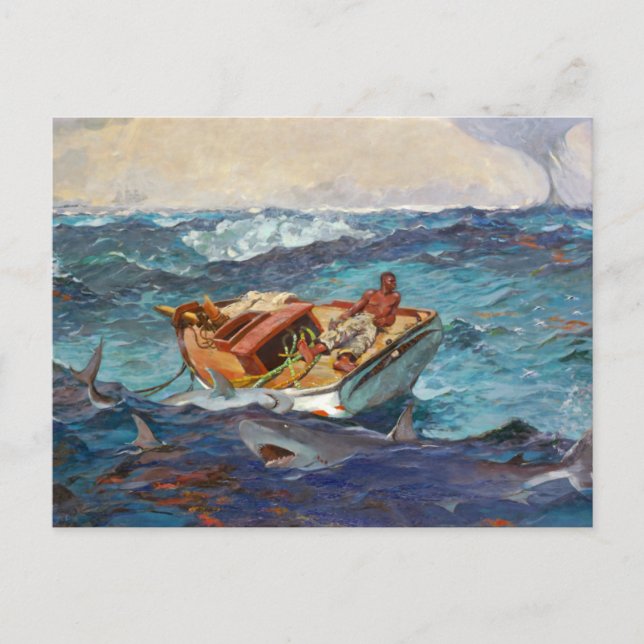 Postal Corriente del Golfo por Winslow Homer (Anverso)