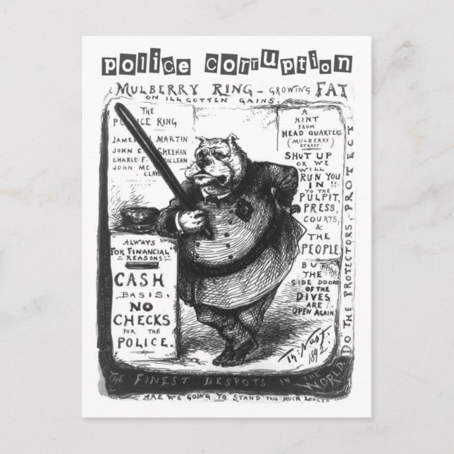 Postal Corrupción policial - ¿Protegen los protectores? (Anverso)