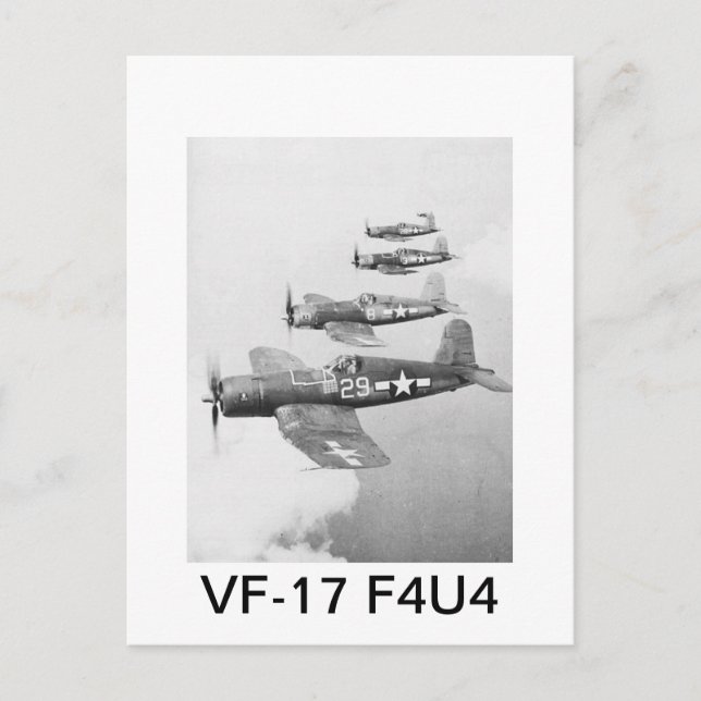 POSTAL CORSARIOS F4U4 VF-17 (Anverso)