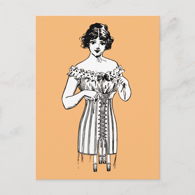 POSTAL CORSET LADY POSTCARD (Anverso)