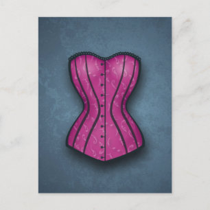 Postal Corset rosado de bonito