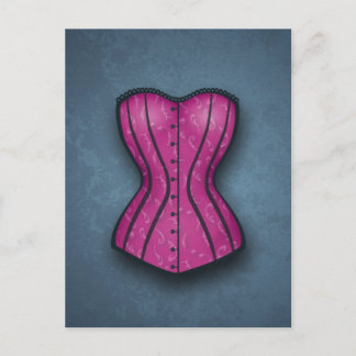 Postal Corset rosado de bonito