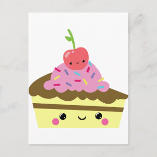 Postal Corta rebanada de helado de Kawaii