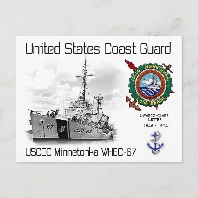 POSTAL CORTADOR WHEC-67 DE USCGC WINNETONKA (Anverso)