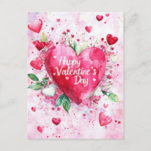 Postal Cortar el saludo de San Valentín a los corazones r