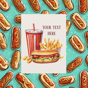 Postal Cortar hot dog agregar texto