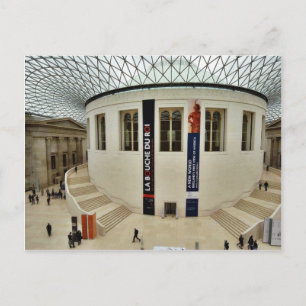 Postal Corte Central Del Museo Británico En Londres Engla