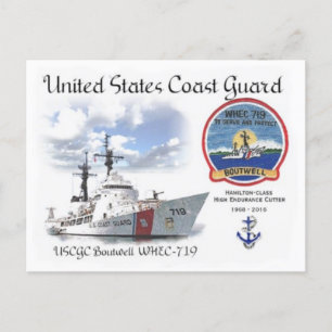 POSTAL CORTE DE BOUTWELL WHEC-719 DE USCGC