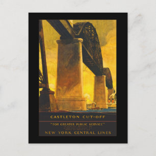 Postal "Corte de Castleton" New York Central Lines Vintag
