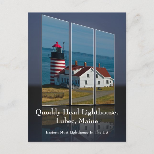 Postal Corte de la luz de Quoddy Head (Anverso)