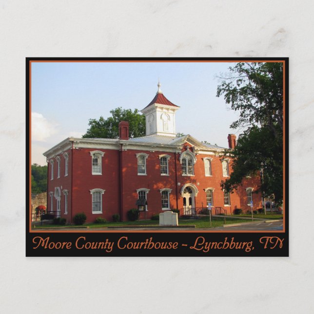 Postal Corte del Condado de Moore - Lynchburg, TN (Anverso)