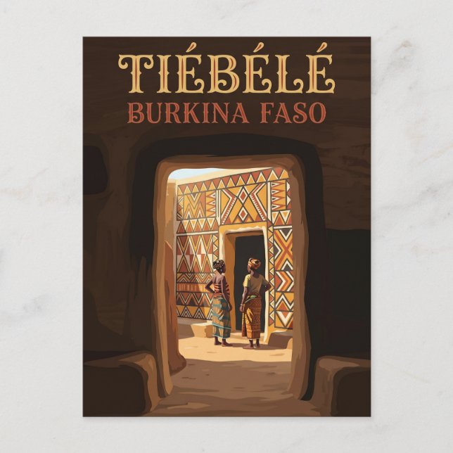 Postal Corte Real de Tiébélé Burkina Faso (Anverso)