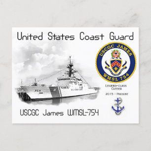 POSTAL CORTE USCGC JAMES WMSL-754