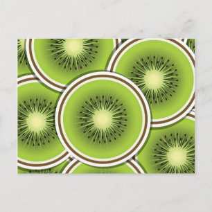 Postal Cortes de fruta kiwi funky
