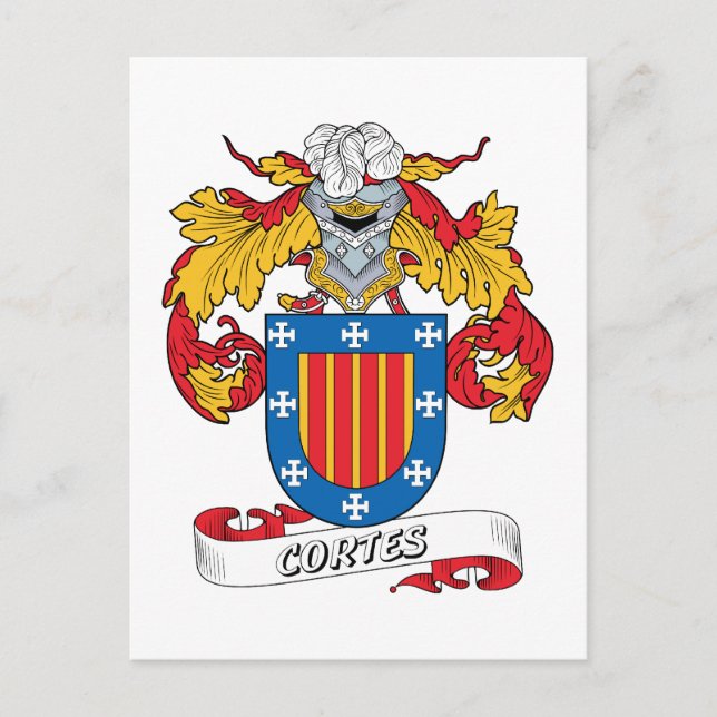 Postal Cortes Family Crest (Anverso)