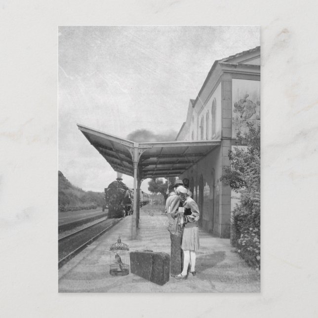 Postal Cortina De Ducha Beijo em Obidos / Kiss in Obidos (Anverso)