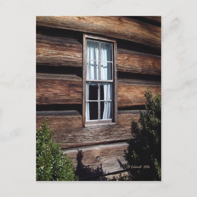 Postal Cortinas blancas (Anverso)