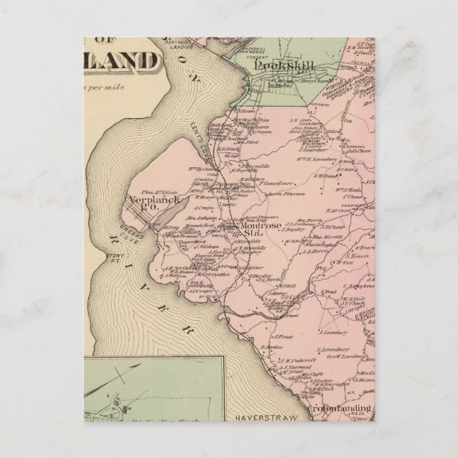 Postal Cortland, Croton Landing, Nueva York (Anverso)