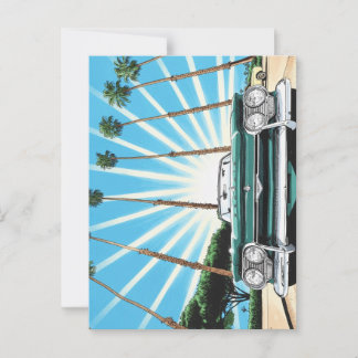 Postal Corvair Pop Art Palm Tree