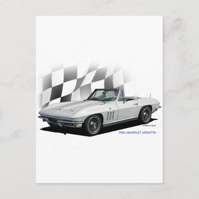 Postal Corvette de Chevrolet de 1965 (Anverso)
