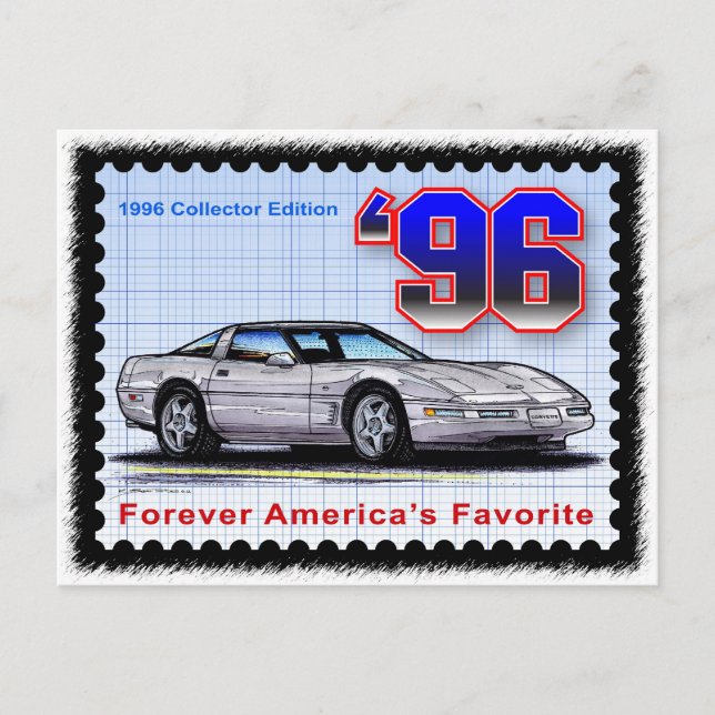 Postal Corvette de la Edición Especial de 1996 (Anverso)