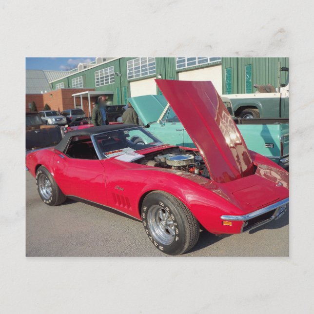 Postal Corvette rojo, 1 (Anverso)