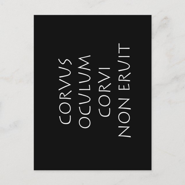 Postal Corvus oculum corvi non eruit (Anverso)