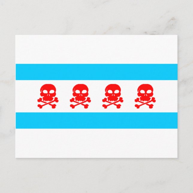 Postal Cosas de la Bandera de Chicago (Anverso)