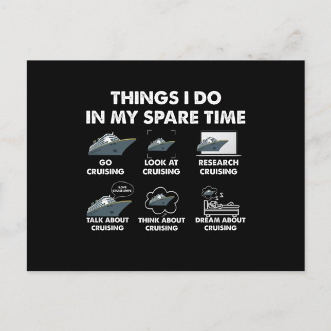 Postal Cosas De Vacaciones Que Hago En Mi Tiempo Libre Cr (Anverso)