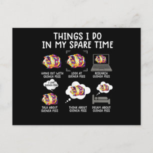 Postal Cosas divertidas del cerdo guineano que hago en mi