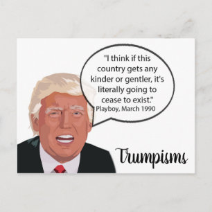 Postal Cosas estúpidas que ha dicho Trump Recuerdo de Tar