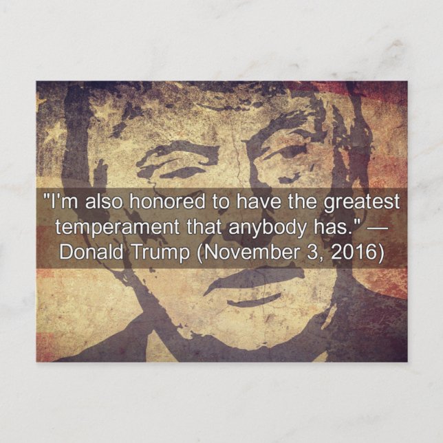 Postal Cosas estúpidas que Trump ha dicho recuerdos de po (Anverso)