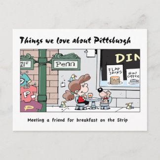 Postal Cosas que amamos de Pittsburgh - ¡Los desayunos!
