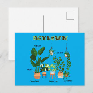 Postal Cosas que hago en mi tiempo libre: jardinero, jard