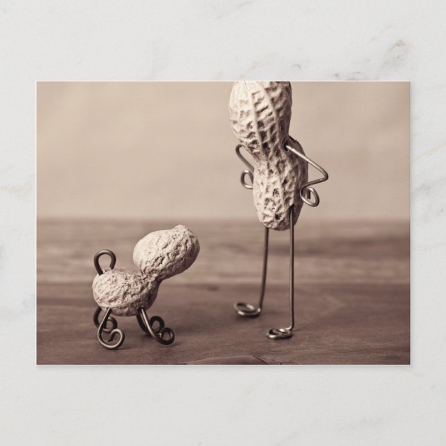 Postal Cosas simples - Hombre y perro (Anverso)