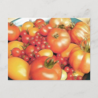 Postal Cosecha abundante - tomates de la herencia