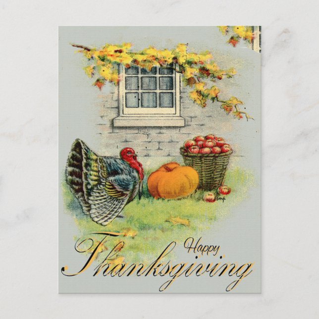 POSTAL COSECHA DE CAÍDA DE LA CAÍDA EN LA GRANJA (Anverso)