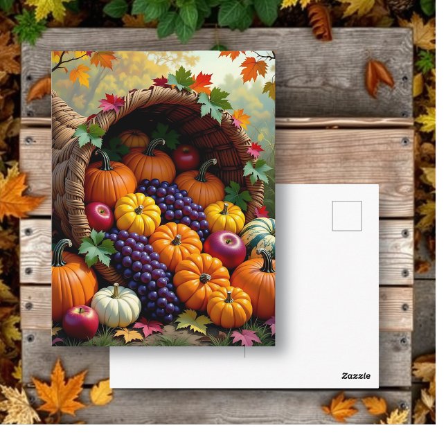 Postal Cosecha de Otoño y Cornucopia de Bendiciones  (Subido por el creador)