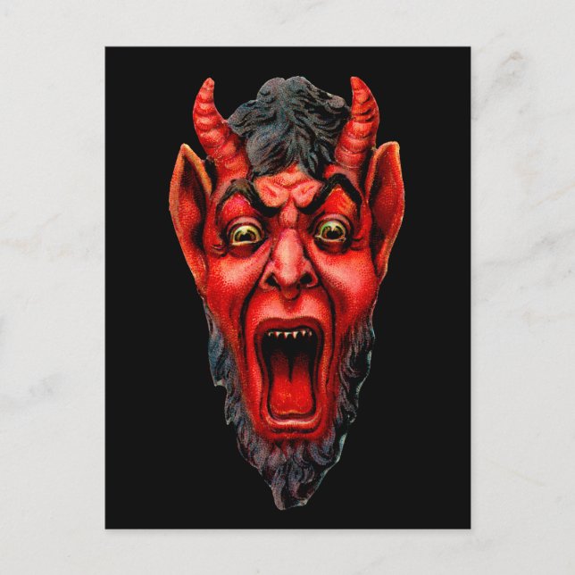 Postal Cosecha de vintage Krampus (Anverso)