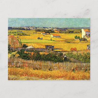 Postal Cosecha en el La Crau - Van Gogh