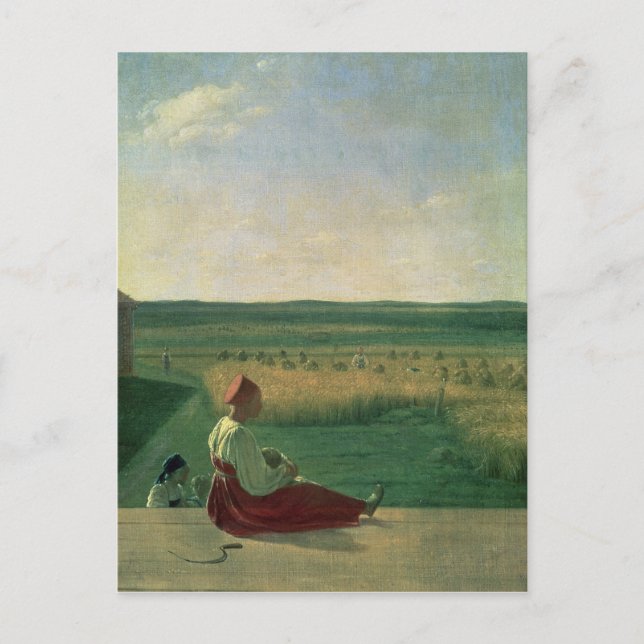 Postal Cosecha en verano, años 1820