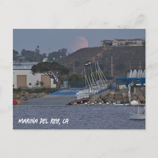 Postal Cosecha Super Moon - Marina Del Rey, CA (Anverso)