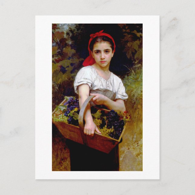 Postal Cosechadora, Bouguereau (Anverso)