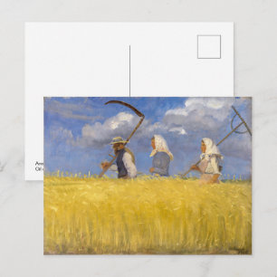 Postal Cosechadoras Anna Ancher