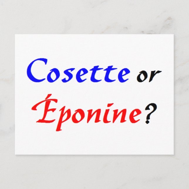 Postal Cosette Les Miserables (Anverso)