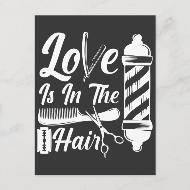 Postal Cosmetología de peluquería Graduación Barber Salon (Anverso)