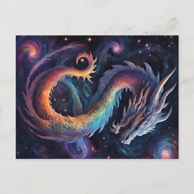 Postal cosmic dragon postcard (Anverso)