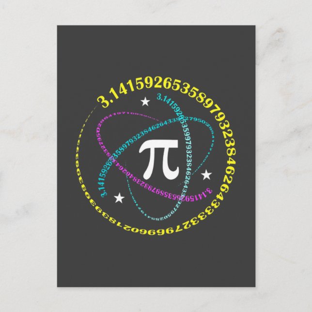 Postal Cosmic Pi Day Shirt – Galaxy Math Design – 3.14159 (Anverso)
